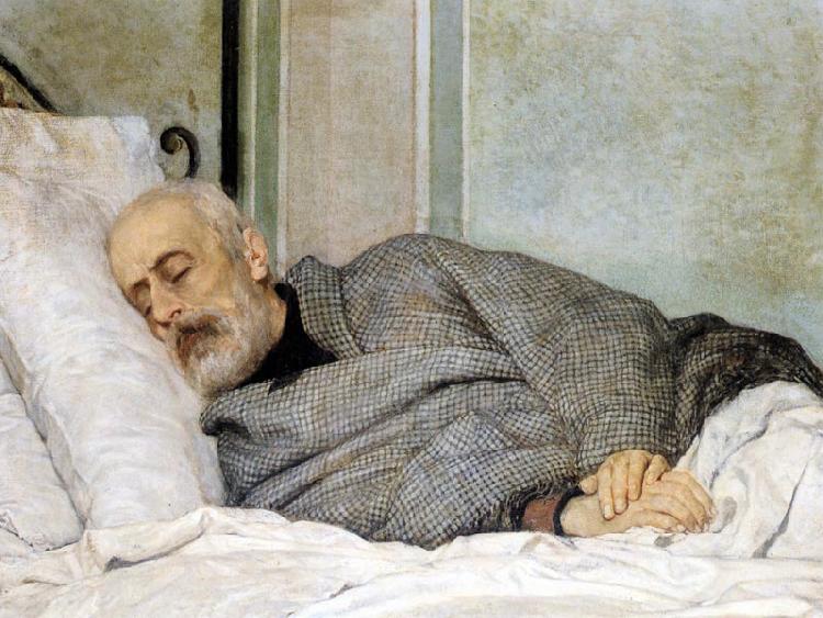 Silvestro lega Giuseppe Mazzini morente oil painting picture